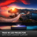 VIEWSONIC X1000-4K TRUE 4K UHD ULTRA-SHORT THROW PROJECTOR 1000 ANSI LUMENS - Like New