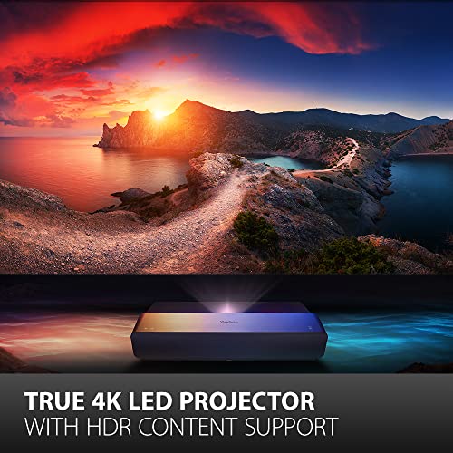 VIEWSONIC X1000-4K TRUE 4K UHD ULTRA-SHORT THROW PROJECTOR 1000 ANSI LUMENS - Like New