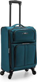 U.S. Traveler Anzio Softside Expandable Spinner Luggage Carry-on 22 Inch - Teal Like New