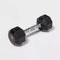 ALL IN MOTION HEX DUMBBELL 8LBS RUBBER COATED CHROME HANDLE ARM WORKOUT - BLACK - Like New