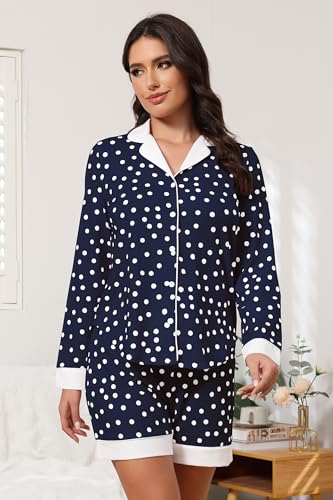 Button Down Pajamas Sets Women Two-Piece Satin Silk Pjs Sets Loungewear - Brand New