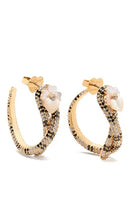 KATE SPADE NEW YORK SNAKE EARRINGS - CLEAR MULTI/GOLD - Brand New
