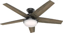 Hunter Brenham 52" Indoor Ceiling Fan With LED 50033 - Matte Black - Like New