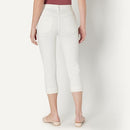 AMAZON ESSENTIALS LOW STRETCH SLIM MID-RISE CAPRI JEANS SIZE 10 - WHITE - Brand New