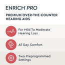 LUCID HEARING ENRICH PRO OTC BEHIND-THE-EAR HEARING AIDS - BEIGE - Like New