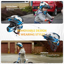 ROCKBROS KIDS FULL FACE BIKE HELMET LIGHTWEIGHT MTB HELMET YOUTH M BLUE/BLACK - Like New