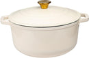 Lexi Home 6 Qt. Enameled Cast Iron Dutch Oven Pot - Cream - Like New