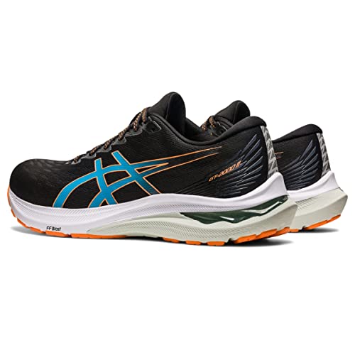 ASICS MEN'S GT-2000 11 RUNNING SHOES MEN 11.5 BLACK/SUN PEACH - Like New