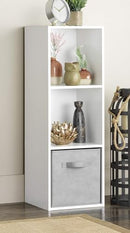 Whitmor 3 Cube Storage Organizer 3 Tier Shelf Organizer Bookshelf - White - Brand New