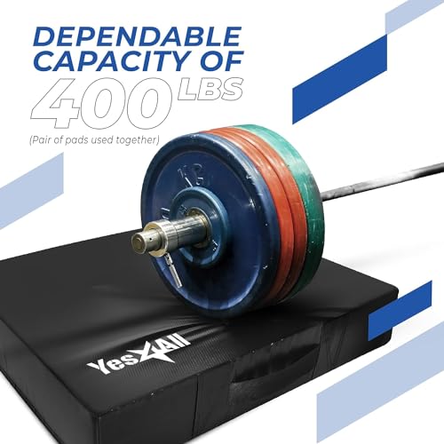 Yes4All Exercise Mats 6" Silencer Drop Pads PVC Cover, UZAJ1 - Blue/White - Like New