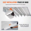 VEVOR DOOR THRESHOLD RAMP 6 IN. RISE ADJUSTABLE MODULAR ALUMINUM - SILVER - Like New