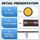 CORKLATTA BRONZE SHOWER CURTAIN ROD 31 TO 80 INCH,1 INCH DIAMETER SPRING TENSION - Like New