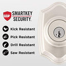 KWIKSET BELLEVIEW FRONT DOOR LOCK HANDLE DEADBOLT SET - SATIN NICKEL - Like New