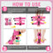 ANSUSIC PLANTAR FASCIITIS NIGHT SPLINT-UPGRADE 3 ADJUSTABLE 2PC - PINK - Brand New
