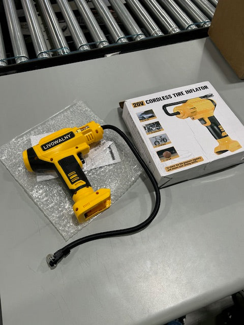 LIVOWALNY TIRE INFLATOR AIR COMPRESSOR COMPATIBLE (BATTERY NOT INCLUDED) - Like New