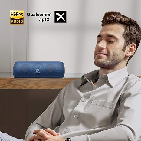 Anker Soundcore Motion+ Bluetooth Speaker Hi-Res 30W Audio A3116 - Blue - Like New