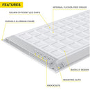 NUWATT 4 Pack 2x4 LED Flat Panel Lights 3500K Neutral White Dimmable DLC - Brand New