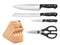WUSTHOF WÜSTHOF GOURMET 5PC BLOCK SET 4 KNIVES 1 KNIFE HOLDER 1095070508 - BLACK - Brand New