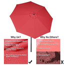 YESCOM 10FT UV50+ 3000PA OUTDOOR TABLE PATIO UMBRELLA CRANK TILT 07UMB048-10FTAL - Like New