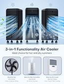 NOMEY 3-IN-1 Portable Air Conditioners 4 Modes JDAC66R - Black - Like New