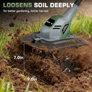 ENDUTOOLS CORDLESS GARDEN TILLER CULTIVATOR FOR LAWN, 20V DUAL - Scratch & Dent