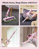 Homeika Cordless Stick Vacuum Cleaner, 20Kpa Powerful Vacuum Cleaner H016 - Pink Like New