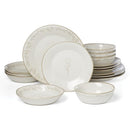LENOX HOMESPUN STONEWARE 16-PIECE DINNERWARE SET डायसज़े 4 WHITE - Like New