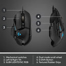 Logitech G502 HERO High Performance Wired Gaming Mouse, 910-005469 - Black Like New