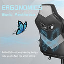 JOYFLY Racing Style Ergonomic PC Chair with Lumbar Support - Black/Grey - Brand New