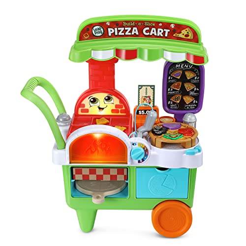 LEAPFROG BUILD-A-SLICE PIZZA CART FRUSTRATION FREE PACKAGING MULTICOLOR - Like New