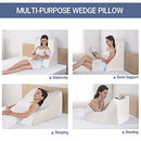 howhom Bed Wedge Pillow Memory Foam Top Ergonomic Orthopedic B08D6CJ5HW - Black - Brand New