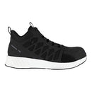 RB4316 REEBOK WORK MEN'S FUSION FLEXWEAVE EH COMP TOE MID - SIZE 8 - BLACK/WHITE - Like New