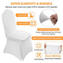 50-Pack White Chair Covers - Polyester Spandex Chair Cover Stretch Slipcovers - Brand New