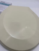 DREAM BATH HARD PLASTIC TOILET SEAT NON-SLIDE HINGES FIT 17" TOILET BOWLS, BEIGE - Like New