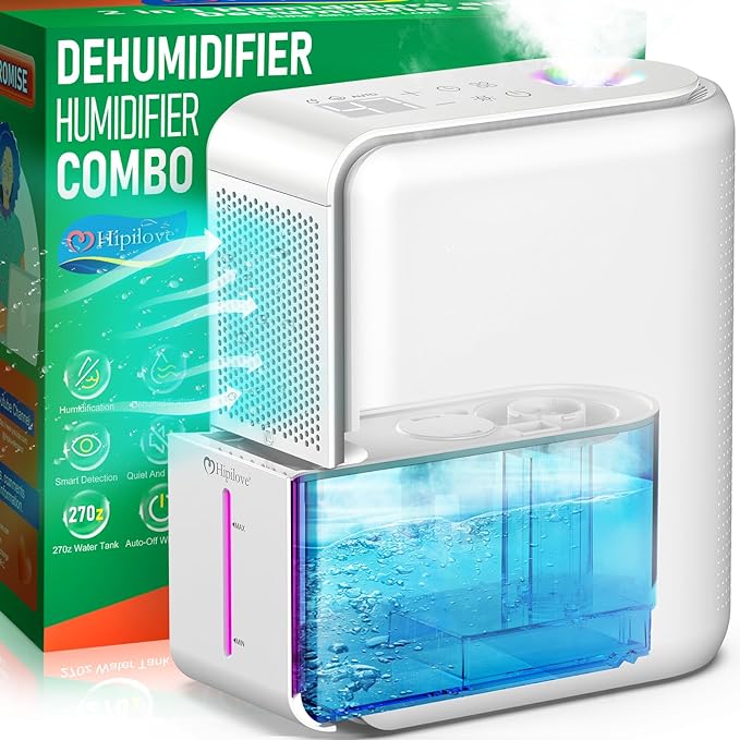 Hipilove Dehumidifier and Humidifier Combo 2 in 1 Humidifiers Combo - WHITE - Like New