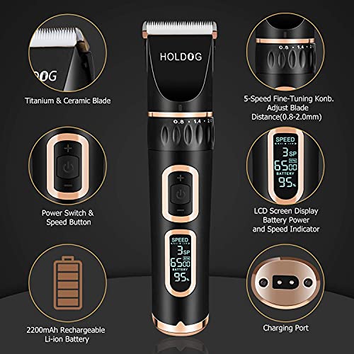 HOLDOG DOG CLIPPERS PROFESSIONAL HEAVY DUTY GROOMING CLIPPER 3-SPEED-FULL SIZE - Like New