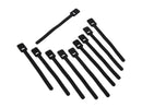Nippon Labs VT-6-BK Nippon Labs 6" Velcro Resuable Ties Black Color 10pcs/bag