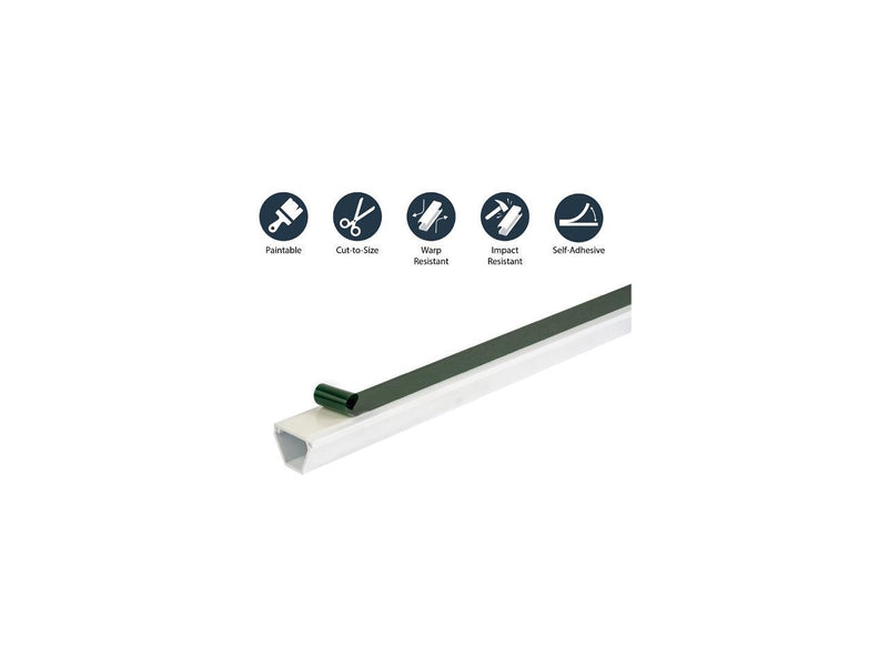 StarTech.com TC6W2 6 ft 2 Piece Cable Raceway Duct - White