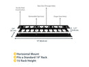 StarTech.com 1U Horizontal Finger Duct Rack Cable Management Panel with Cover