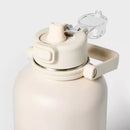 ALL IN MOTION 64OZ STAINLESS STEEL VACUUM INSULATED WATER BOTTLE - CHALK - Like New
