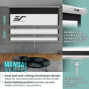 ELITE SCREENS MANUAL SERIES 100" 16:9 PULL DOWN Projector Screen M100XWH - WHITE - Like New