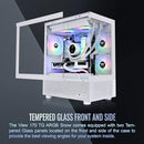 Thermaltake View 170 TG ARGB Snow Micro-ATX Case CA-1Z4-00M6WN-00 - White - Brand New