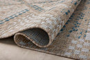 Loloi Amber Lewis Topanga Collection TOP-04 Natural/Aqua 5'-3" x 7'-6" Rug - Brand New