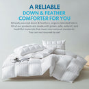HEYCUZI DOWN FEATHER COMFORTER KING SIZE - WHITE - Like New