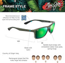 Maui Jim Onshore Sunglasses - Olive Stripe Fade/Green Mirror Polarized - Like New