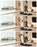 CURSOR FITNESS 14% INCLINE WALKING PAD TREADMILLS FOR HOME AND OFFICE - BLACK - Like New