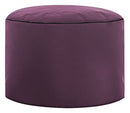 Gouchee Home Dotcom Brava Contemporary Polyester Upholstered Round Pouf Purple - Brand New