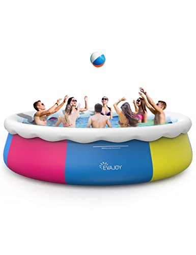 EVAJOY Inflatable Top Ring Swimming Pools 18ft*48in, Filter Pump - Blue - Like New
