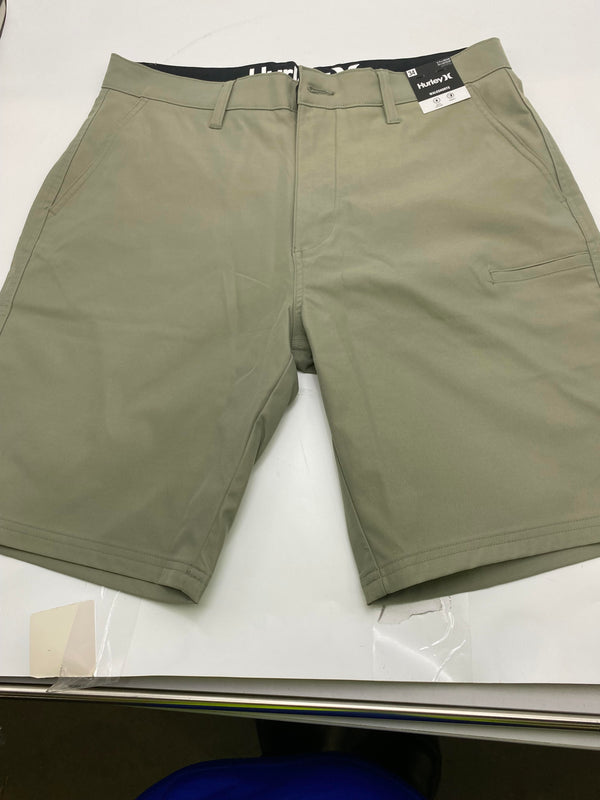 HURLEY WALKSHORTS SITS KNEE 9.75 IN INSEAM 20 IN OUTSEAM - SIZE: MEN 34 - IGUANA - Like New