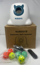 NUBDDYS AUTOMATIC DOG BALL LAUNCHER FETCH SMALL TO MEDIUM - WHITE/DARK GREEN - Like New